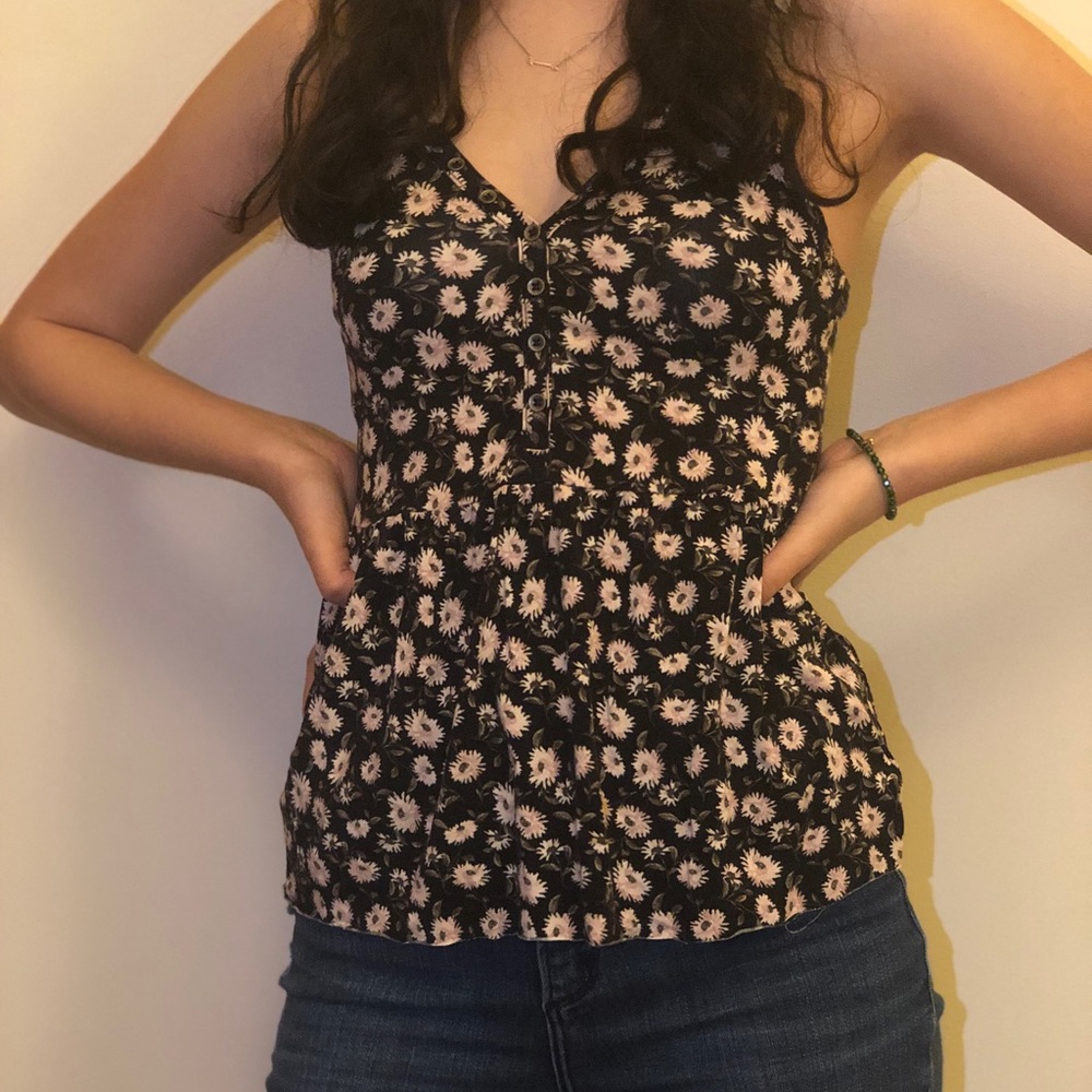 american eagle soft and sexy tank floral top